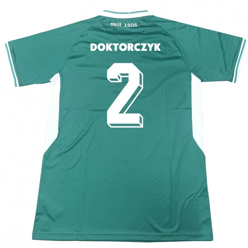 Danxen Pánské Nick Doktorczyk #2 Zelená Bílá Domů Hráčské Dresy 2025/26 Dres