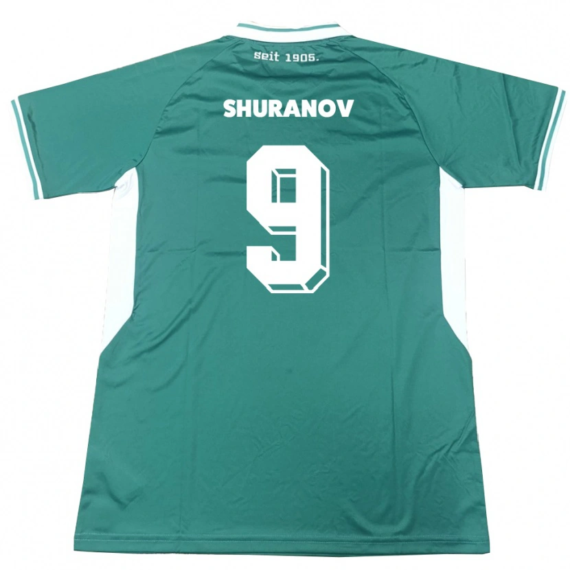 Danxen Pánské Erik Shuranov #9 Zelená Bílá Domů Hráčské Dresy 2025/26 Dres