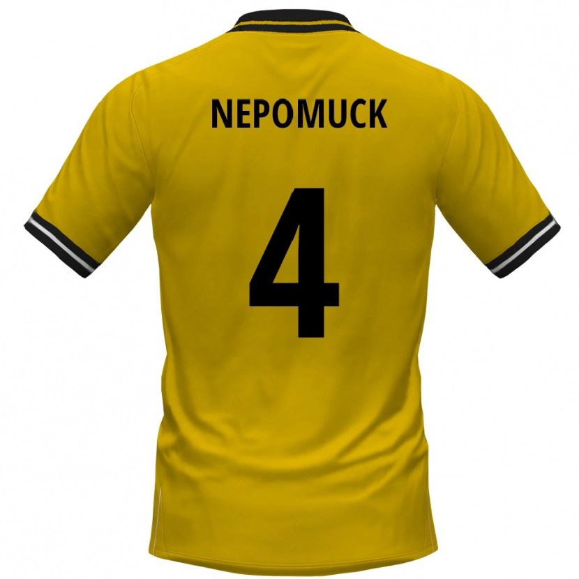 Danxen Pánské Simon Nepomuck #4 Žlutá Černá Domů Hráčské Dresy 2025/26 Dres