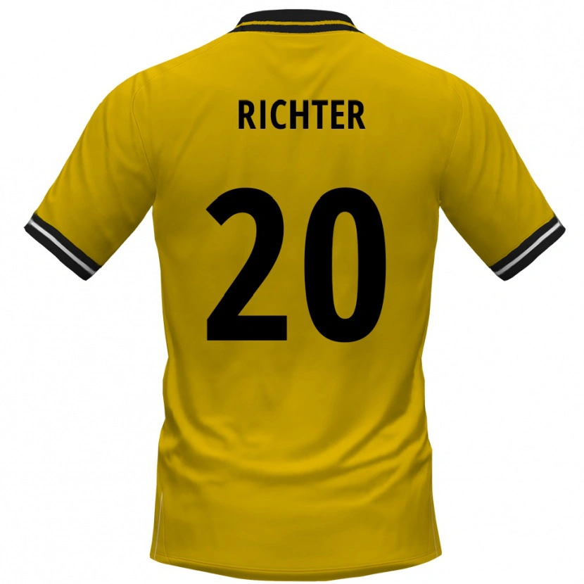 Danxen Pánské Marc Richter #20 Žlutá Černá Domů Hráčské Dresy 2025/26 Dres