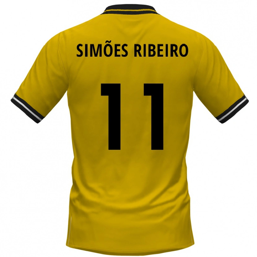 Danxen Pánské Dominik Simões Ribeiro #11 Žlutá Černá Domů Hráčské Dresy 2025/26 Dres