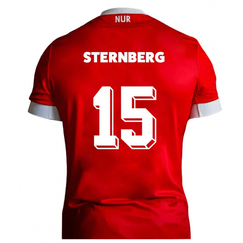 Danxen Pánské Michael Sternberg #15 Červená Bílá Domů Hráčské Dresy 2025/26 Dres