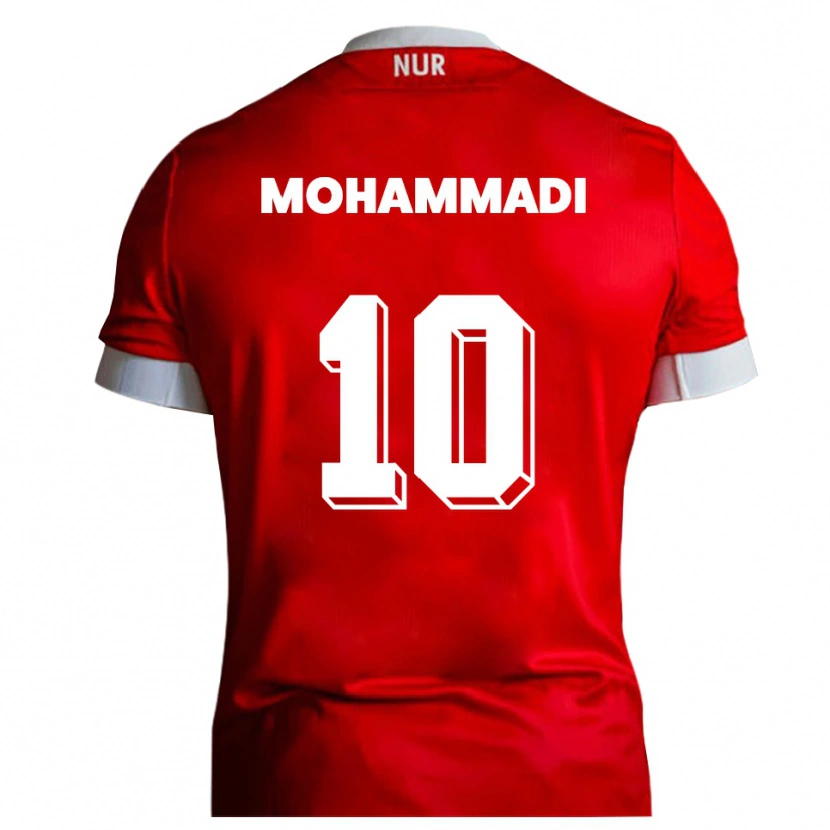 Danxen Pánské Soleyman Mohammadi #10 Červená Bílá Domů Hráčské Dresy 2025/26 Dres