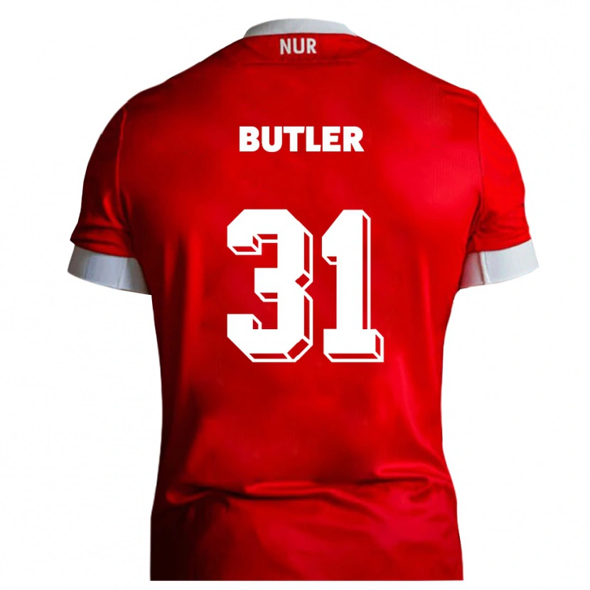 Danxen Pánské Justin Butler #31 Červená Bílá Domů Hráčské Dresy 2025/26 Dres