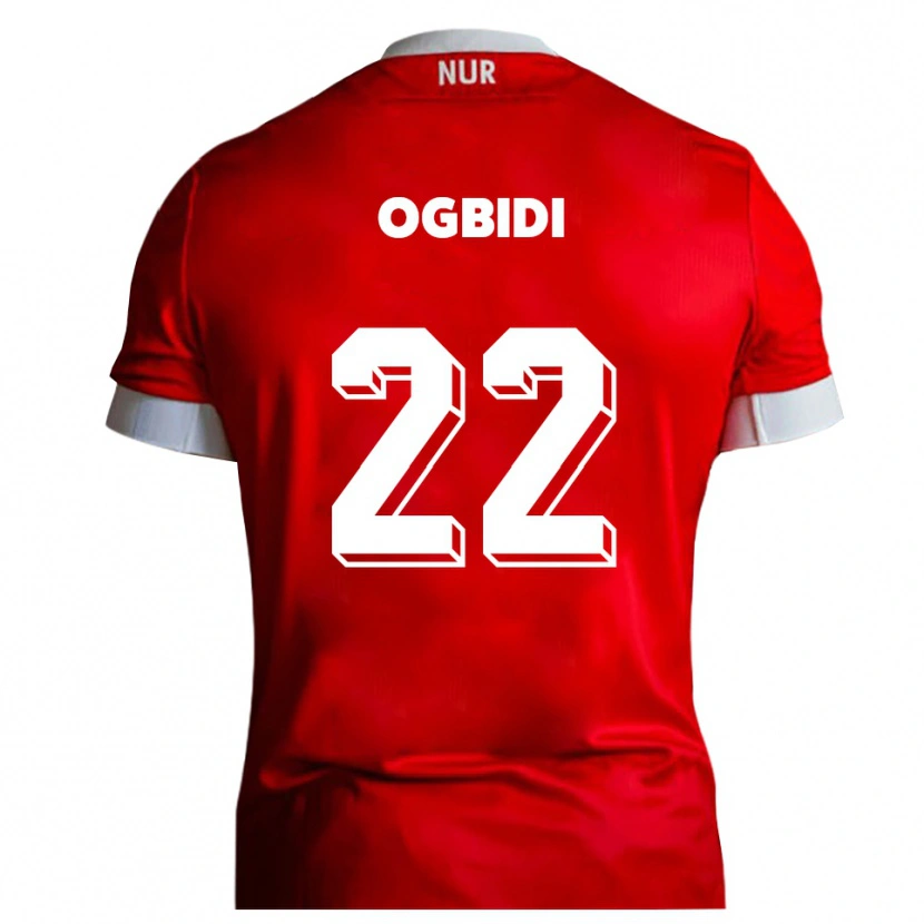 Danxen Pánské Theo Ogbidi #22 Červená Bílá Domů Hráčské Dresy 2025/26 Dres