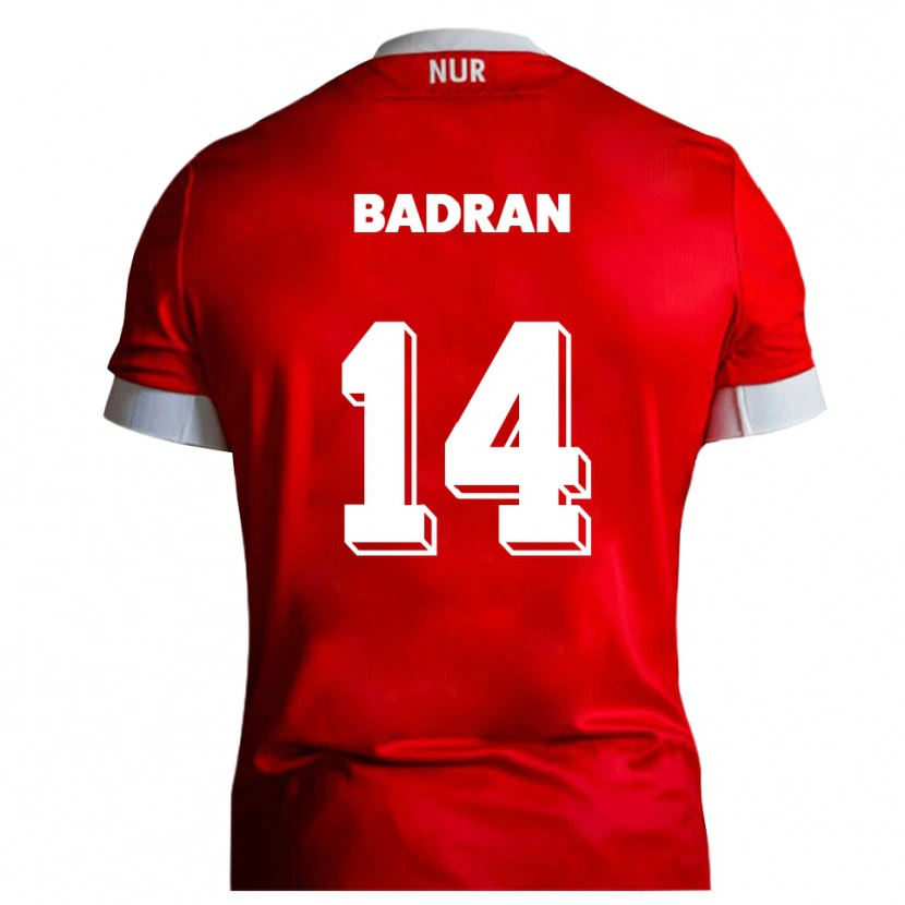 Danxen Pánské Ahmad Badran #14 Červená Bílá Domů Hráčské Dresy 2025/26 Dres