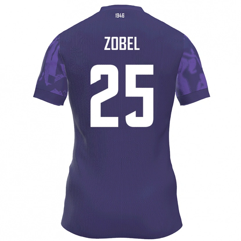 Danxen Pánské Tristan Zobel #25 Fialová Bílá Domů Hráčské Dresy 2025/26 Dres