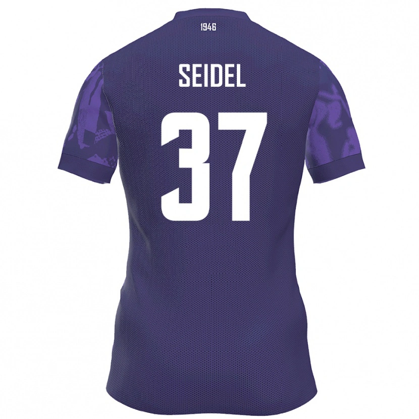 Danxen Pánské Paul Seidel #37 Fialová Bílá Domů Hráčské Dresy 2025/26 Dres