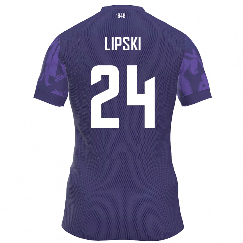 Danxen Pánské Yarin Lipski #24 Fialová Bílá Domů Hráčské Dresy 2025/26 Dres
