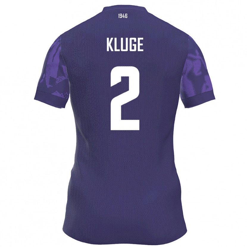 Danxen Pánské Maximilian Kluge #2 Fialová Bílá Domů Hráčské Dresy 2025/26 Dres