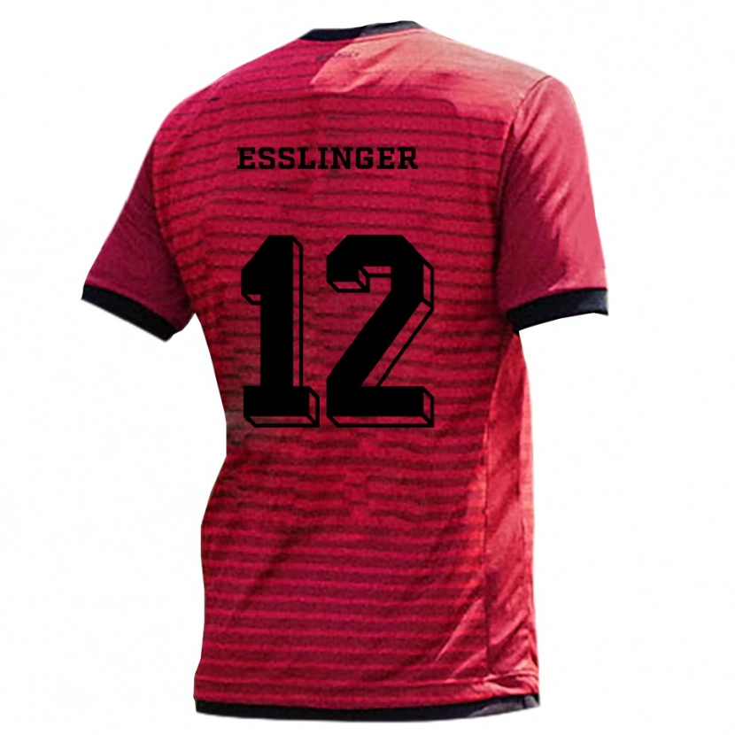 Danxen Pánské Rafael Eßlinger #12 Červená Černá Domů Hráčské Dresy 2025/26 Dres