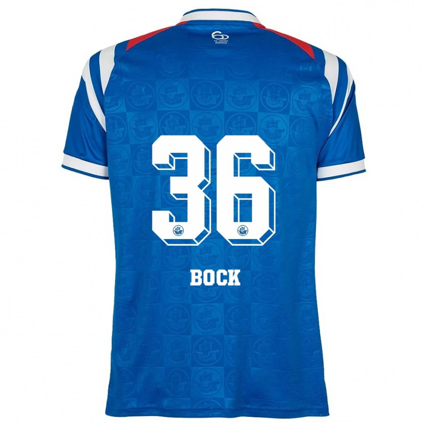 Danxen Pánské Fiete Bock #36 Modrá Bílá Červená Domů Hráčské Dresy 2025/26 Dres