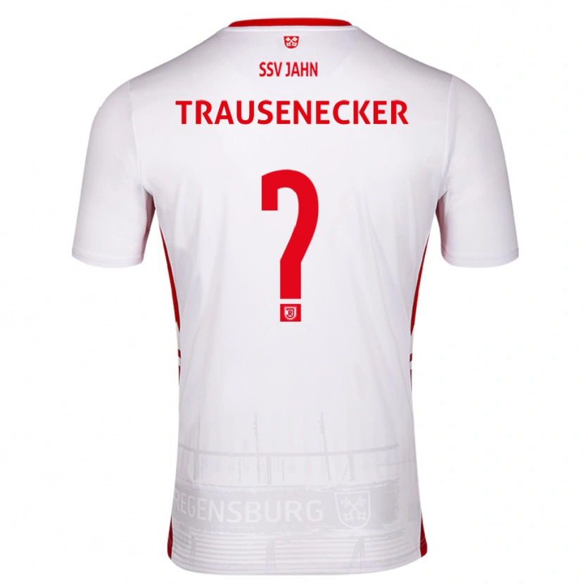 Danxen Pánské Bastian Trausenecker #0 Bílá Červená Domů Hráčské Dresy 2025/26 Dres