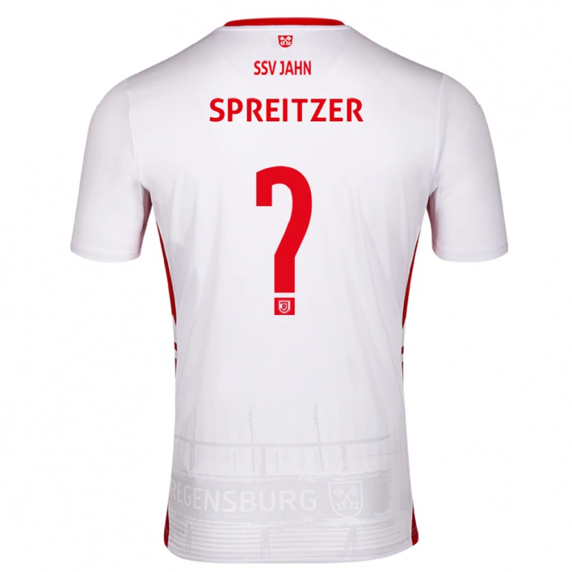 Danxen Pánské Simon Spreitzer #0 Bílá Červená Domů Hráčské Dresy 2025/26 Dres