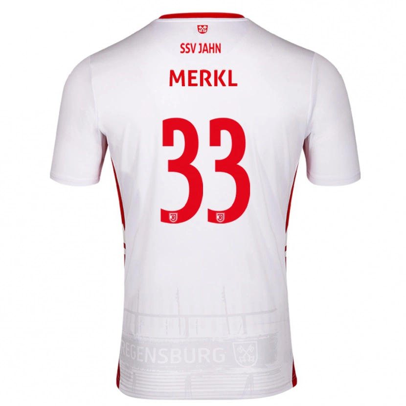 Danxen Pánské Maurice Merkl #33 Bílá Červená Domů Hráčské Dresy 2025/26 Dres