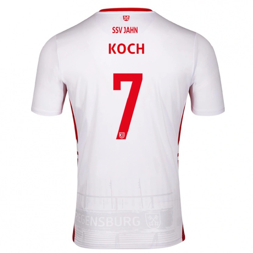 Danxen Pánské Christian Koch #7 Bílá Červená Domů Hráčské Dresy 2025/26 Dres