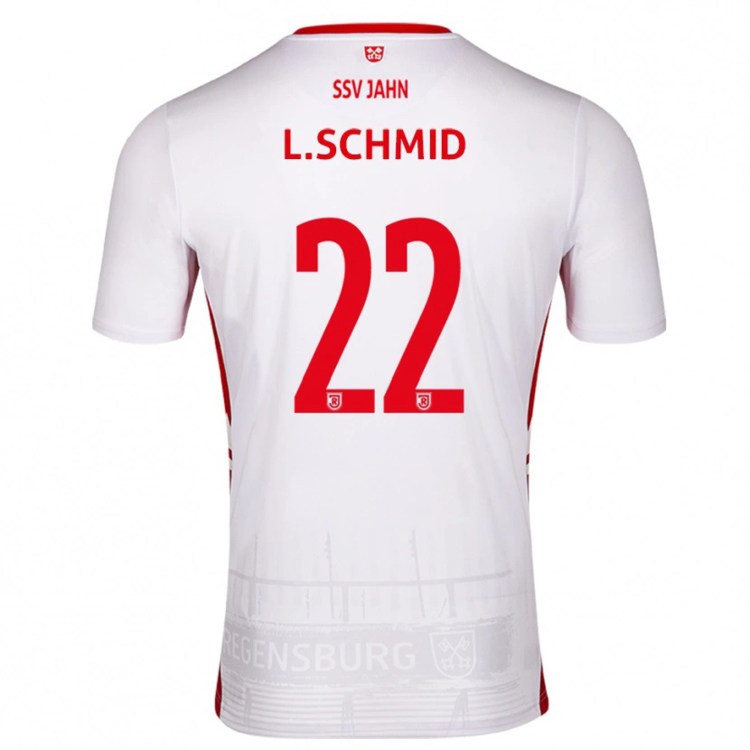 Danxen Pánské Lenny Schmid #22 Bílá Červená Domů Hráčské Dresy 2025/26 Dres