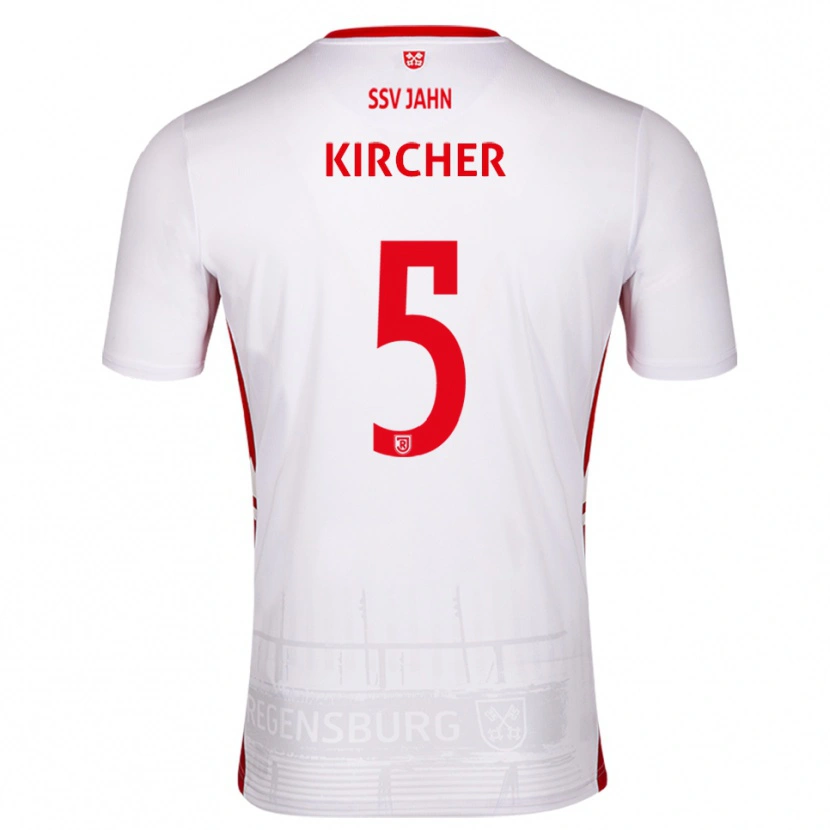Danxen Pánské Michel Kircher #5 Bílá Červená Domů Hráčské Dresy 2025/26 Dres