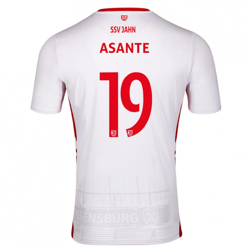 Danxen Pánské Davis Asante #19 Bílá Červená Domů Hráčské Dresy 2025/26 Dres