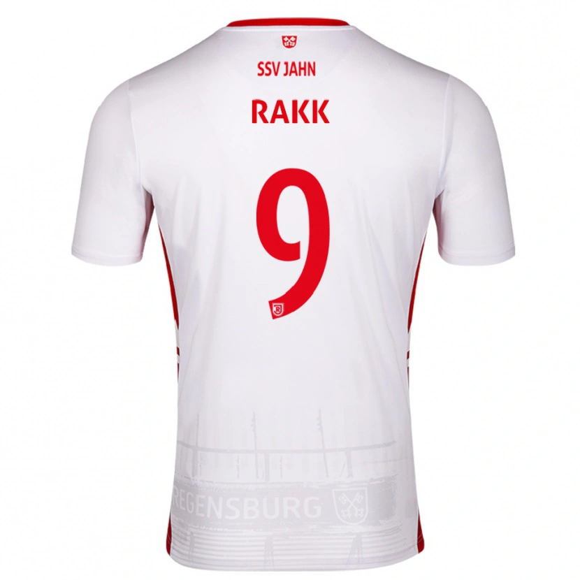 Danxen Pánské Lars Rakk #9 Bílá Červená Domů Hráčské Dresy 2025/26 Dres