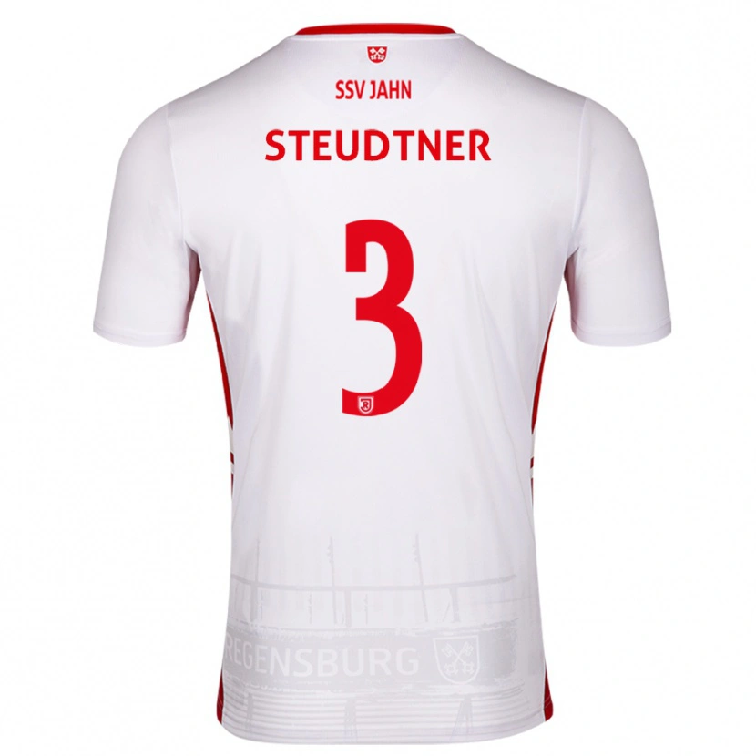 Danxen Pánské Raphael Steudtner #3 Bílá Červená Domů Hráčské Dresy 2025/26 Dres