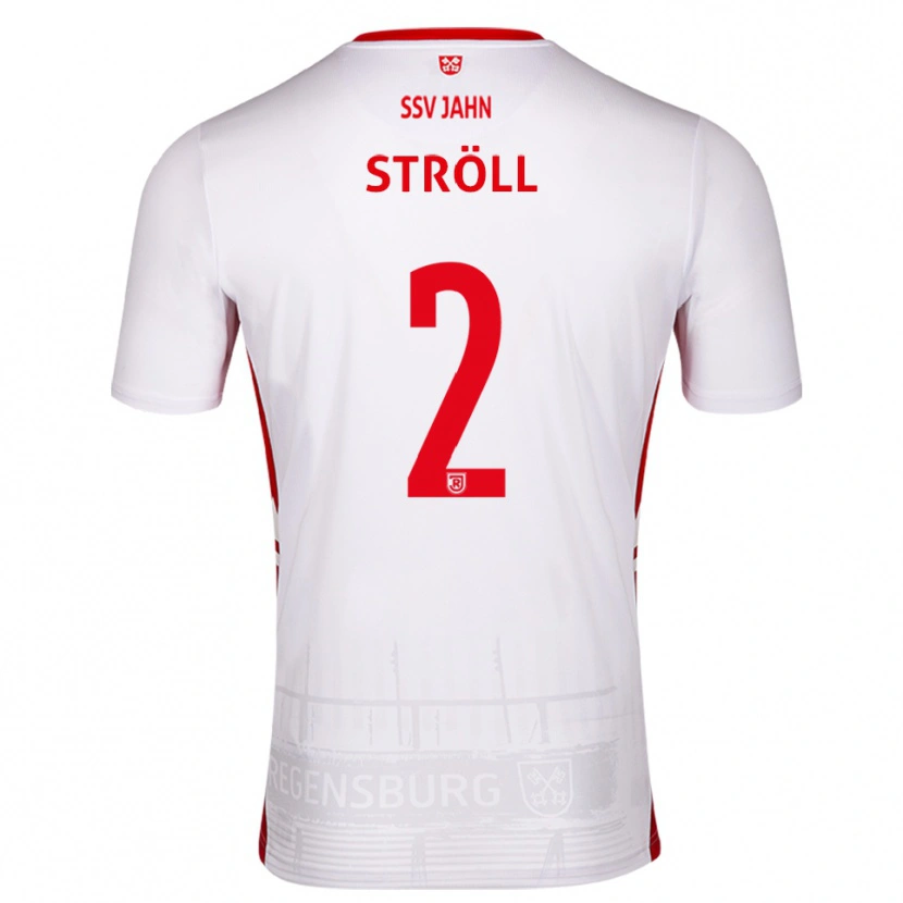 Danxen Pánské Maurice Ströll #2 Bílá Červená Domů Hráčské Dresy 2025/26 Dres