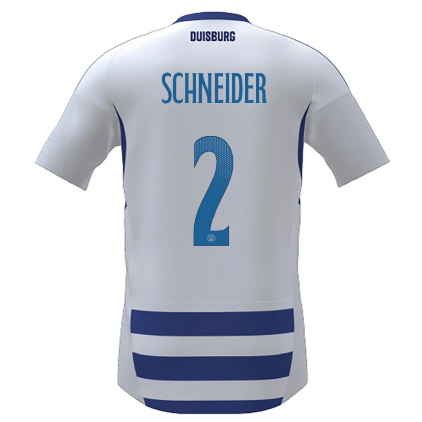 Danxen Pánské Jason Schneider #2 Bílá Modrá Domů Hráčské Dresy 2025/26 Dres