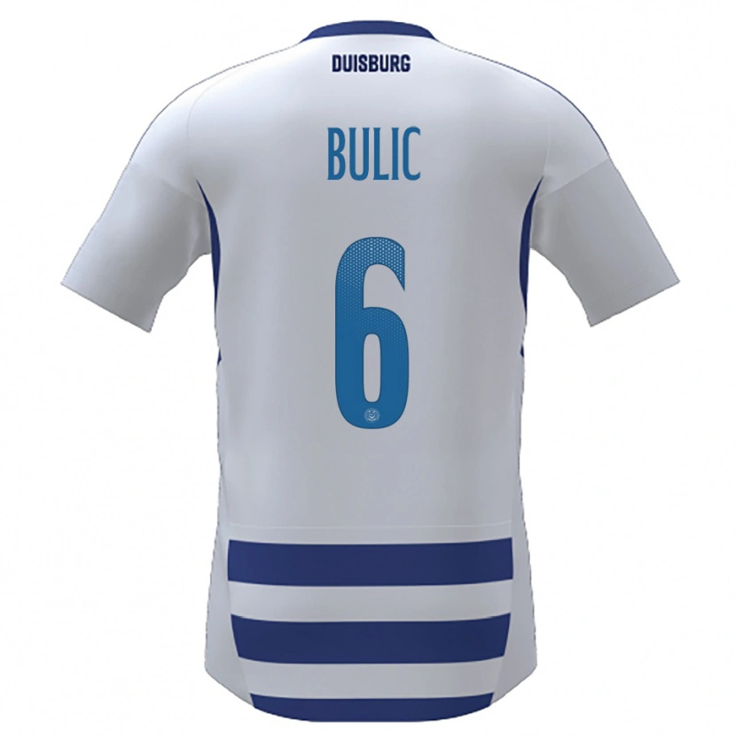 Danxen Pánské Rasim Bulic #6 Bílá Modrá Domů Hráčské Dresy 2025/26 Dres