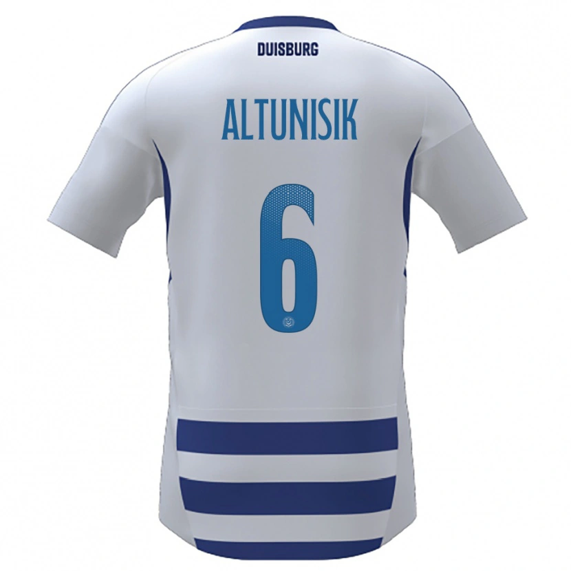 Danxen Pánské Kerim Altunisik #6 Bílá Modrá Domů Hráčské Dresy 2025/26 Dres