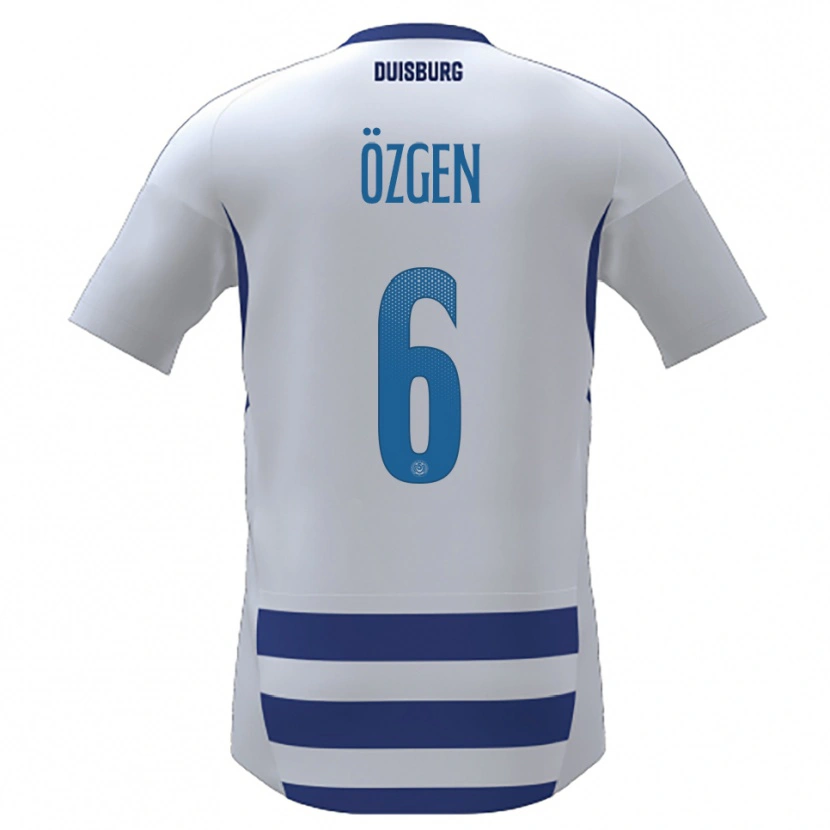 Danxen Pánské Mirac Özgen #6 Bílá Modrá Domů Hráčské Dresy 2025/26 Dres
