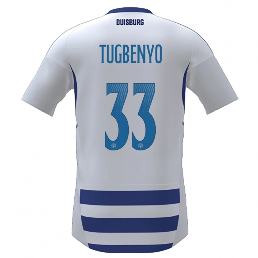 Danxen Pánské Jesse Tugbenyo #33 Bílá Modrá Domů Hráčské Dresy 2025/26 Dres