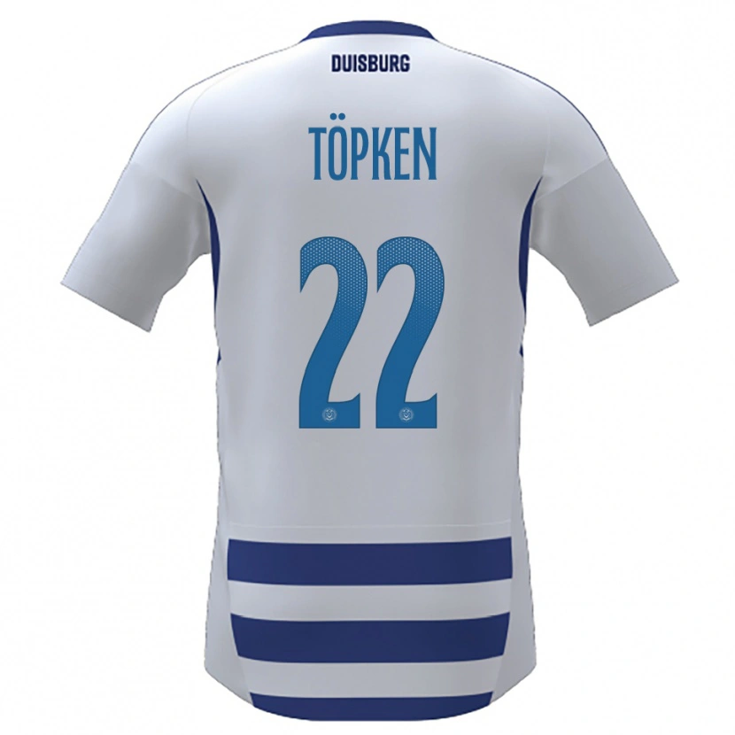 Danxen Pánské Thilo Töpken #22 Bílá Modrá Domů Hráčské Dresy 2025/26 Dres