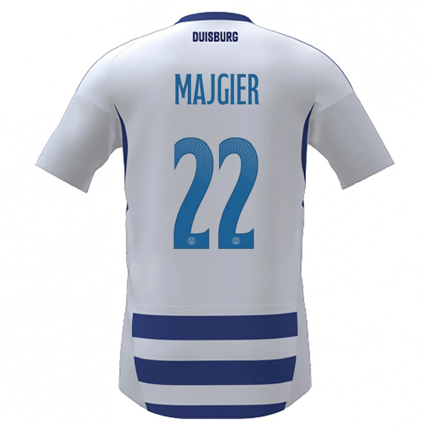 Danxen Pánské Philipp Majgier #22 Bílá Modrá Domů Hráčské Dresy 2025/26 Dres