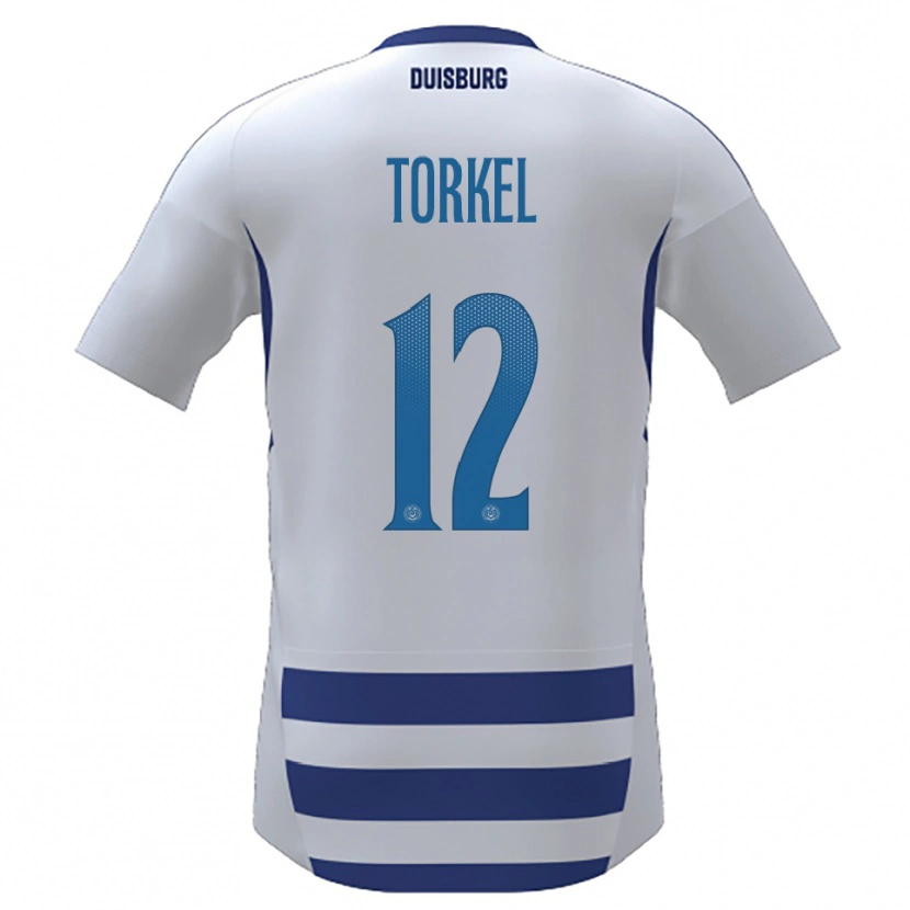 Danxen Pánské Henri Torkel #12 Bílá Modrá Domů Hráčské Dresy 2025/26 Dres