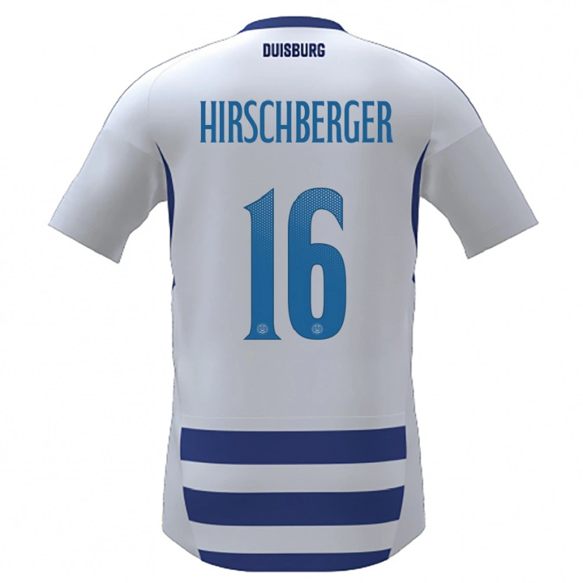 Danxen Pánské Isabell Hirschberger #16 Bílá Modrá Domů Hráčské Dresy 2025/26 Dres