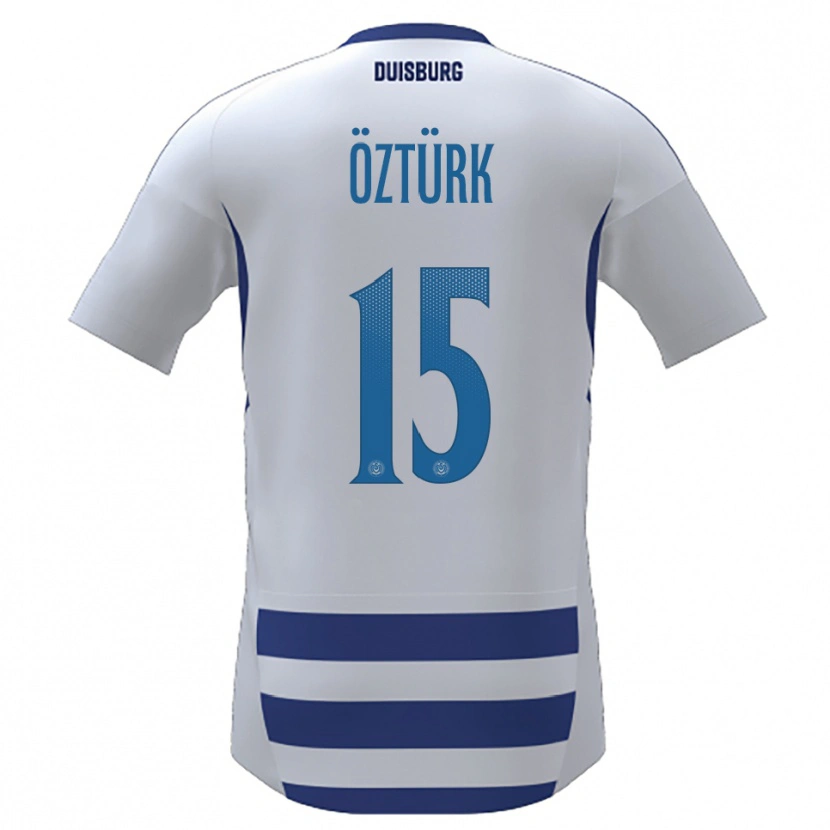 Danxen Pánské Melisa Öztürk #15 Bílá Modrá Domů Hráčské Dresy 2025/26 Dres