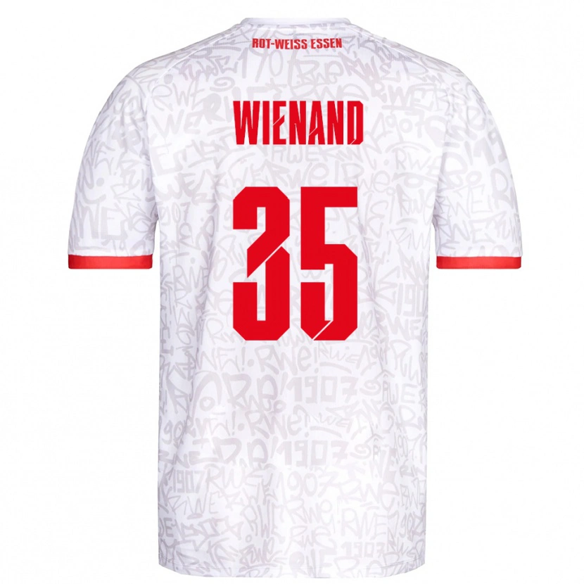 Danxen Pánské Felix Wienand #35 Bílá Červená Domů Hráčské Dresy 2025/26 Dres