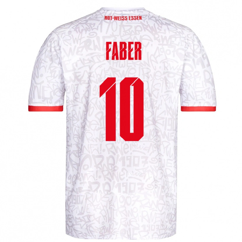 Danxen Pánské Marcel Faber #10 Bílá Červená Domů Hráčské Dresy 2025/26 Dres