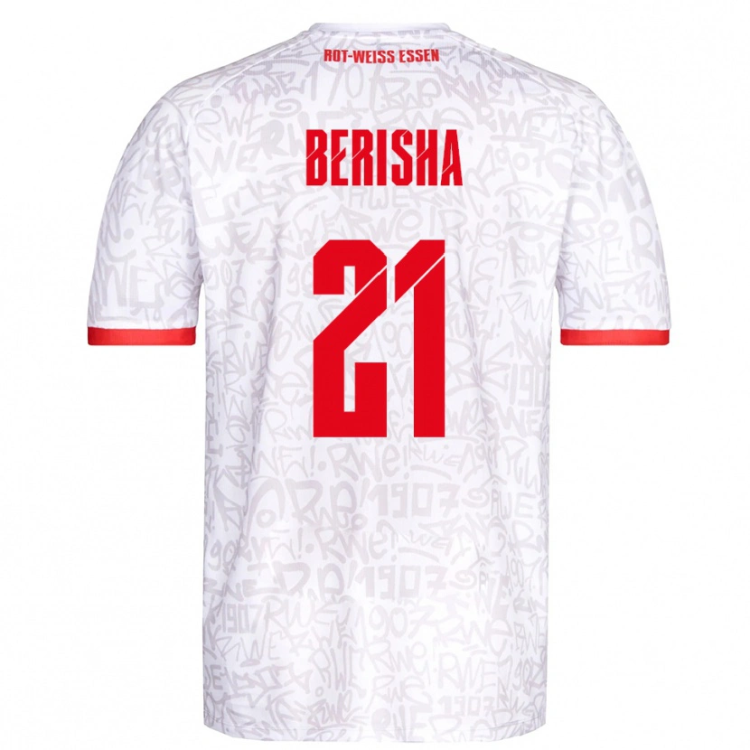 Danxen Pánské Dion Berisha #21 Bílá Červená Domů Hráčské Dresy 2025/26 Dres