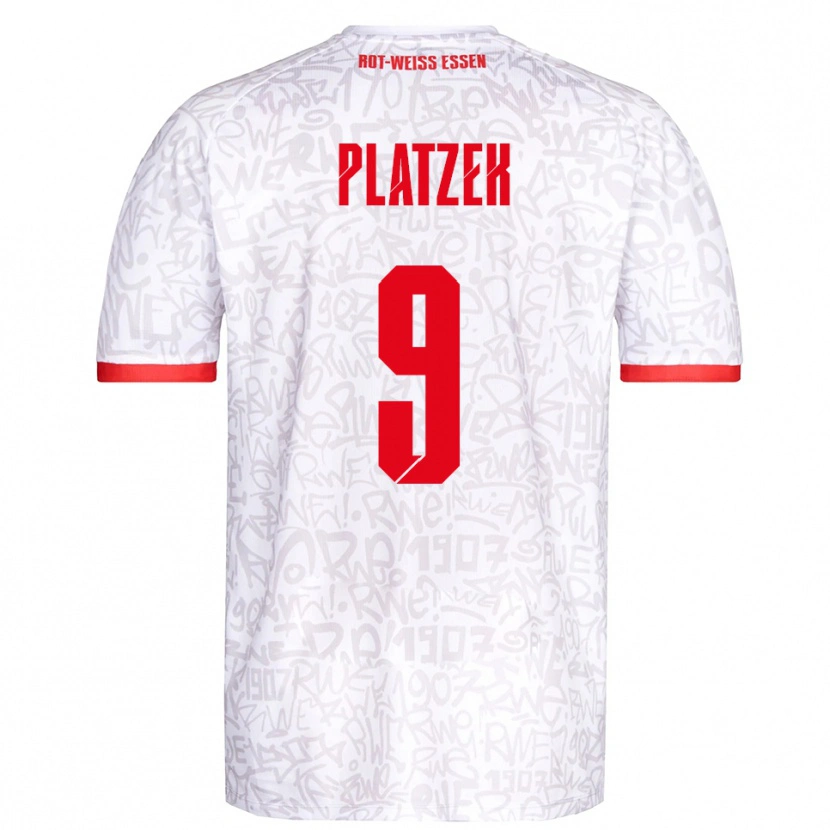 Danxen Pánské Marcel Platzek #9 Bílá Červená Domů Hráčské Dresy 2025/26 Dres