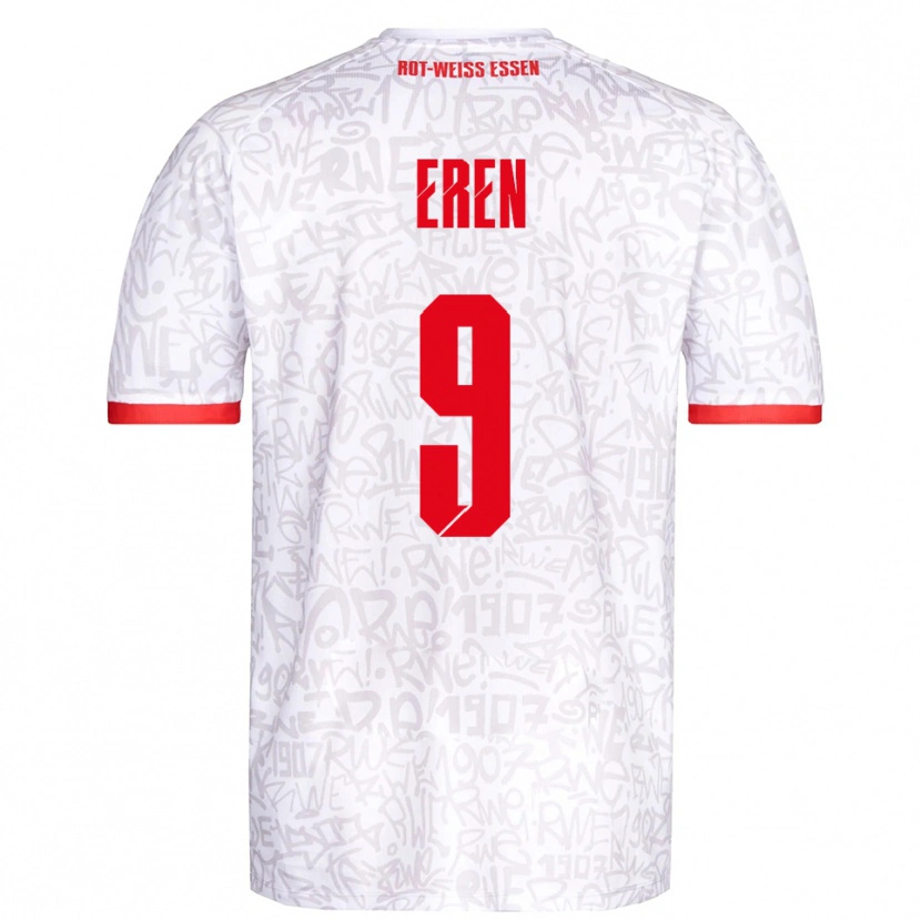Danxen Pánské Baran Eren #9 Bílá Červená Domů Hráčské Dresy 2025/26 Dres