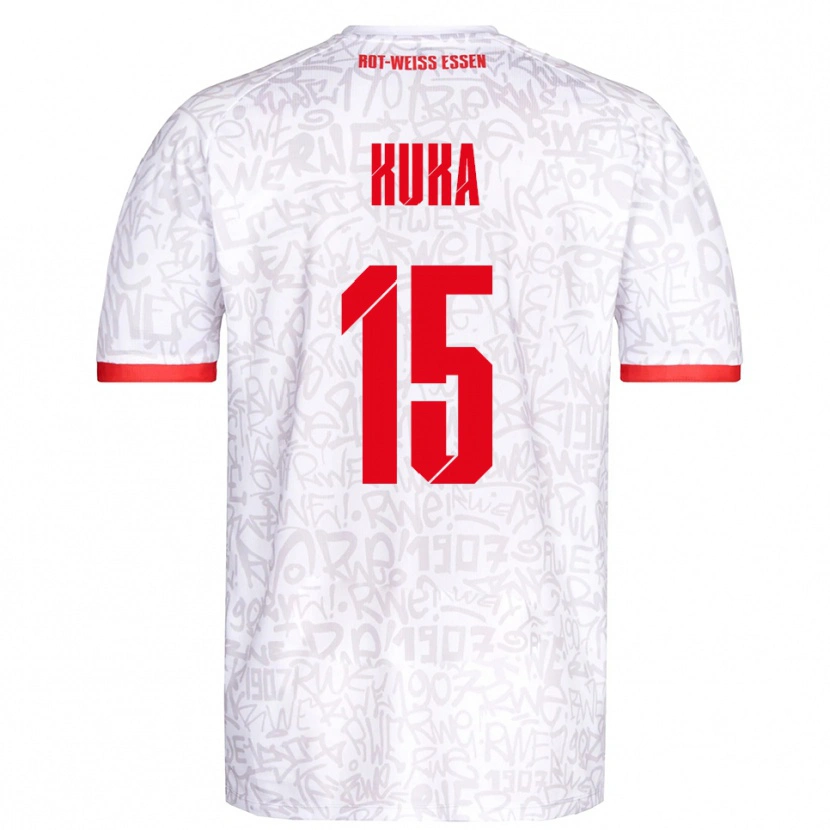 Danxen Pánské Hamid Kuka #15 Bílá Červená Domů Hráčské Dresy 2025/26 Dres