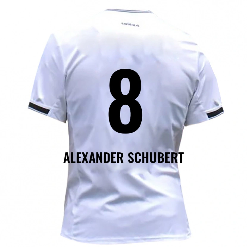 Danxen Pánské Tristan Alexander Schubert #8 Bílá Červená Domů Hráčské Dresy 2025/26 Dres