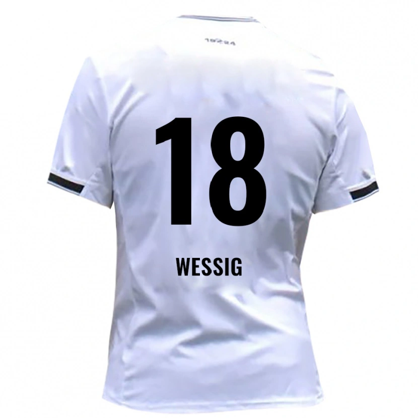 Danxen Pánské Fabian Wessig #18 Bílá Červená Domů Hráčské Dresy 2025/26 Dres