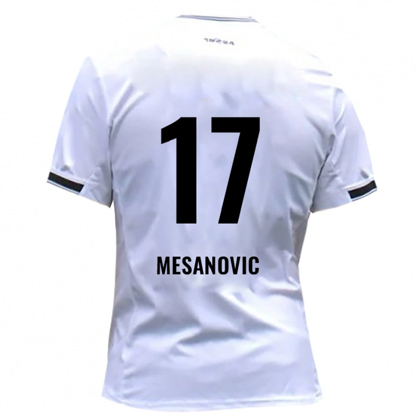 Danxen Pánské Almin Mesanovic #17 Bílá Červená Domů Hráčské Dresy 2025/26 Dres