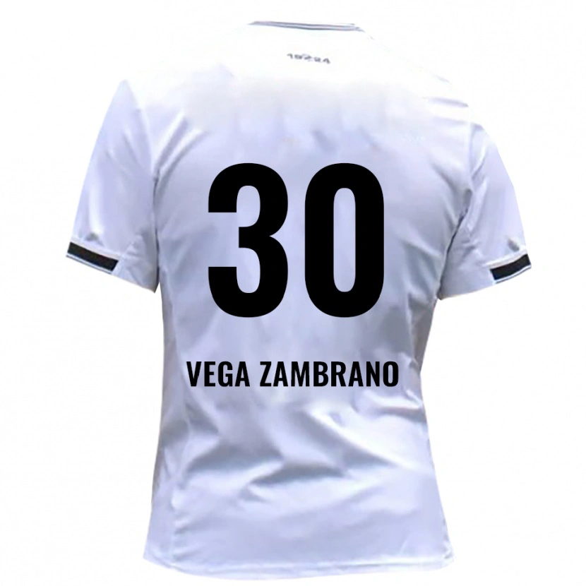 Danxen Pánské Lian Vega Zambrano #30 Bílá Červená Domů Hráčské Dresy 2025/26 Dres
