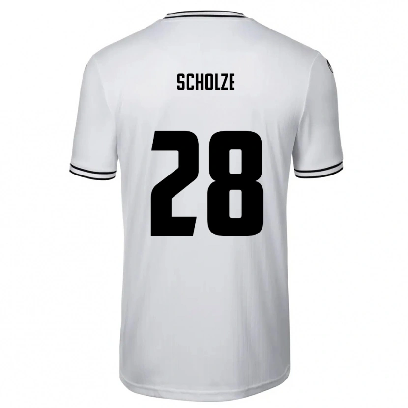 Danxen Pánské Max Scholze #28 Bílá Černá Domů Hráčské Dresy 2025/26 Dres