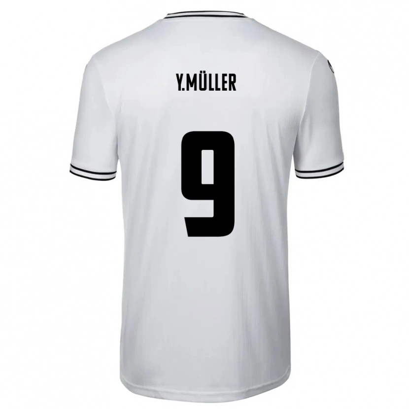 Danxen Pánské Yannick Müller #9 Bílá Černá Domů Hráčské Dresy 2025/26 Dres