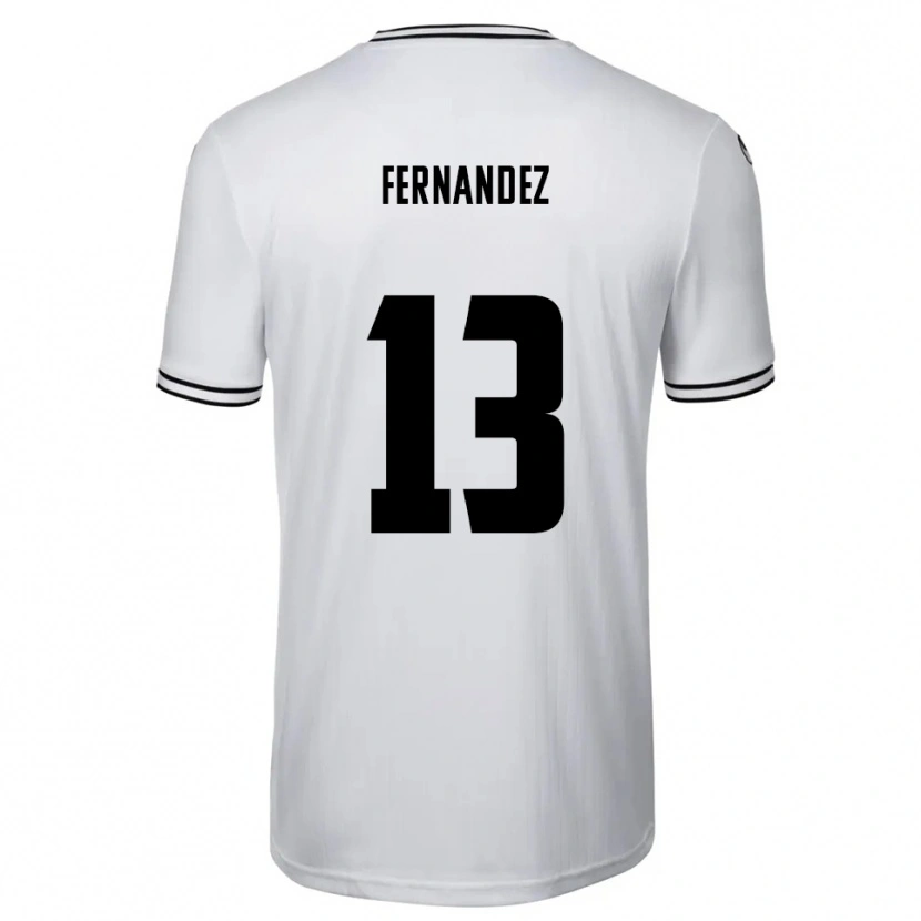 Danxen Pánské Luis Fernandez #13 Bílá Černá Domů Hráčské Dresy 2025/26 Dres