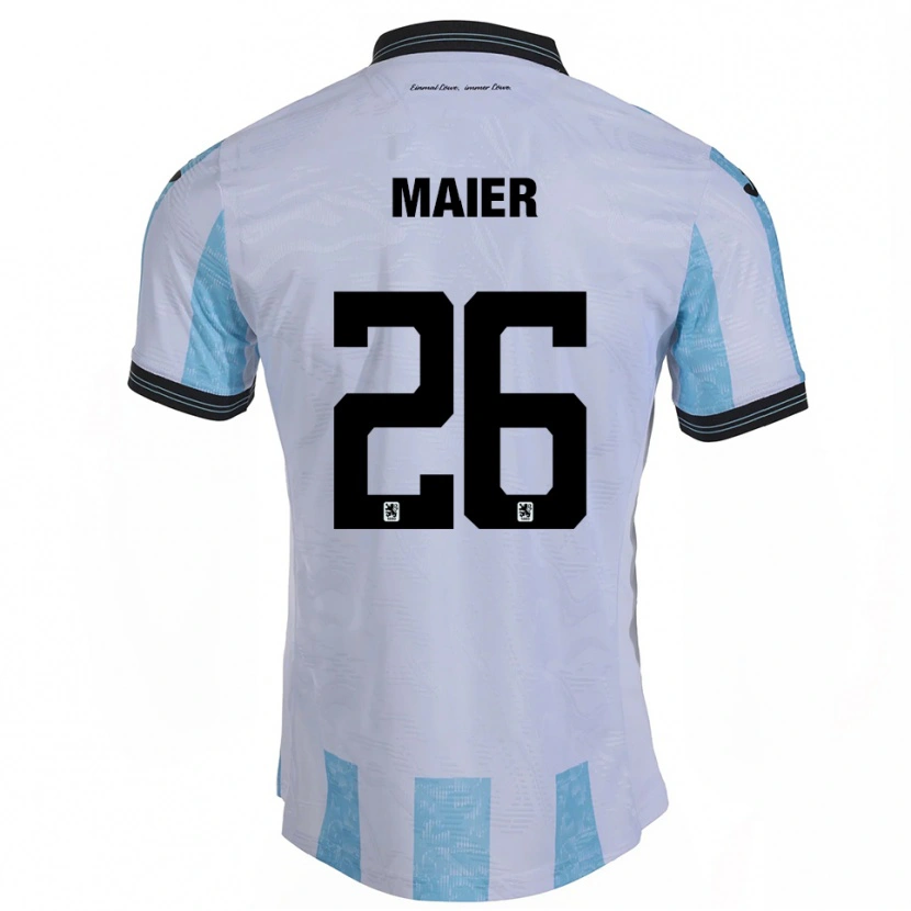 Danxen Pánské Philipp Maier #26 Bílá Nebesky Modrá Domů Hráčské Dresy 2025/26 Dres